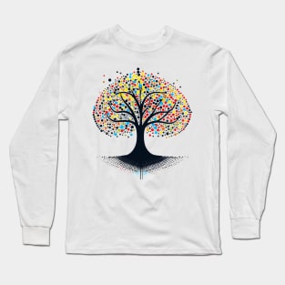 Dot day tree colorful make your mark teacher student grow creativity design Long Sleeve T-Shirt